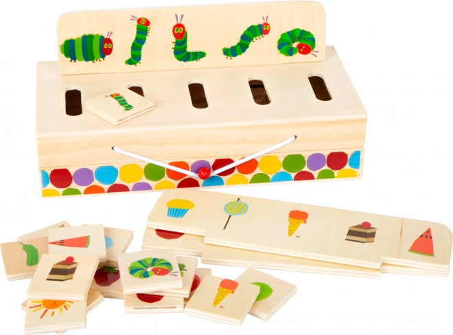 Holz-Sortierbox Caterpillar – didaktisches Spielzeug