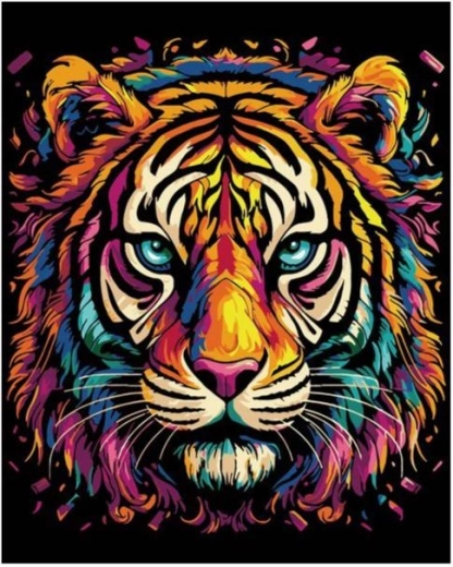 Malen nach Zahlen auf Leinwand 40 × 50 cm – Tiger