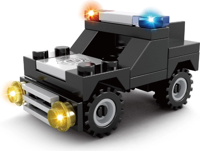 Kompatible BLOXO-Konstruktionsbausatz Polizeiauto, 31 Teile