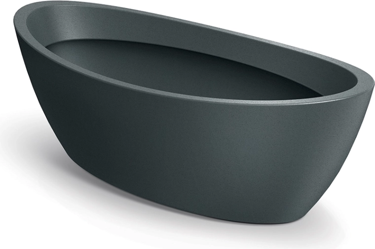 Blumentopf Aria Oval 60 cm graphit