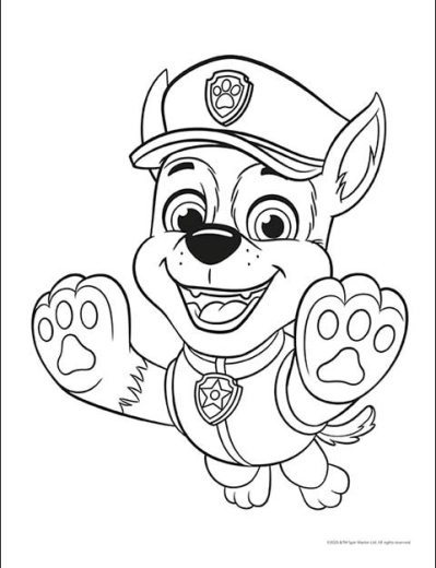 Ausmalbilder mit den Helden von Paw Patrol