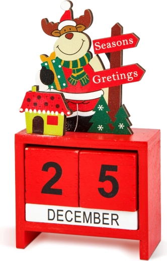 Weihnachtlicher Tischkalender aus MDF - 1 Stück