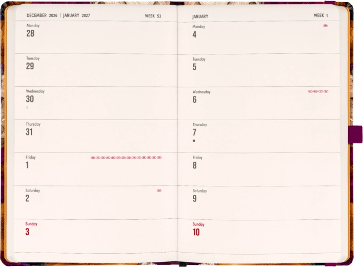 Kalender und Notizbuch in einem