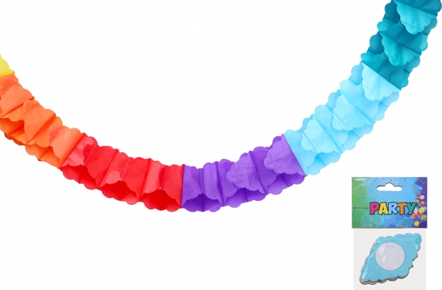 Bunte Papiergirlande 3 m