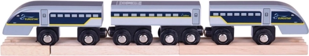 Schneller Eurostar E320 Zug mit Gleisen