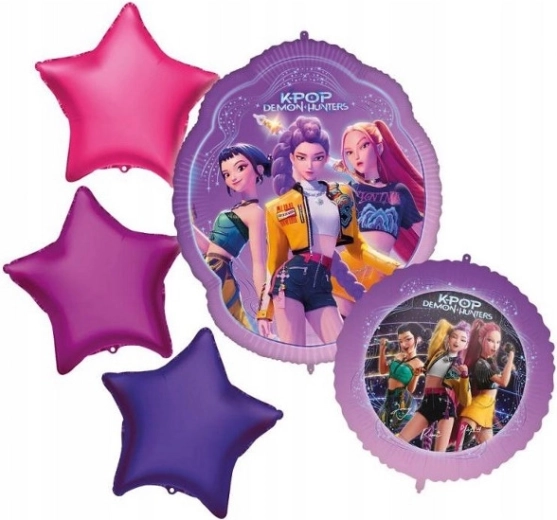 Folienballons K-POP Demon Hunters, Set 5 Stk.
