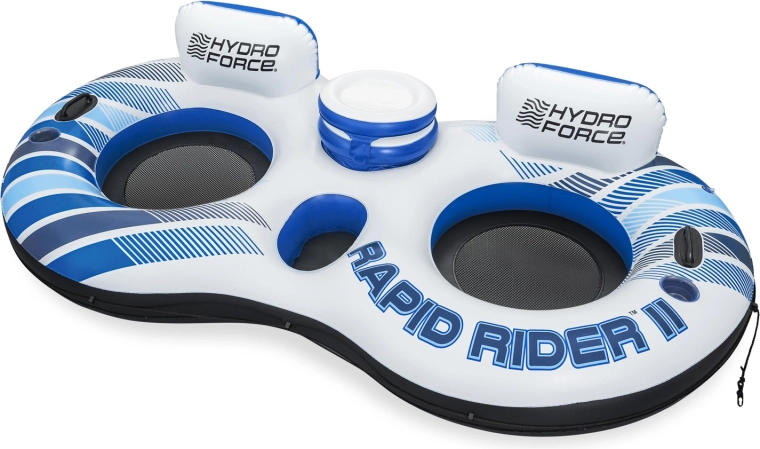 Aufblasbares Doppelsitz-Wasserlounge HYDRO-FORCE RAPID RIDER II mit Netzsitzen 240 × 122 cm