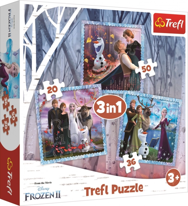 Puzzle 3v1 Die Eiskönigin Magische Geschichte Trefl