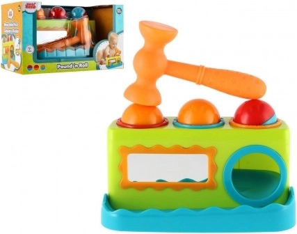 Klopfbank mit Hämmerchen und Spiegel für Kinder 21 cm
