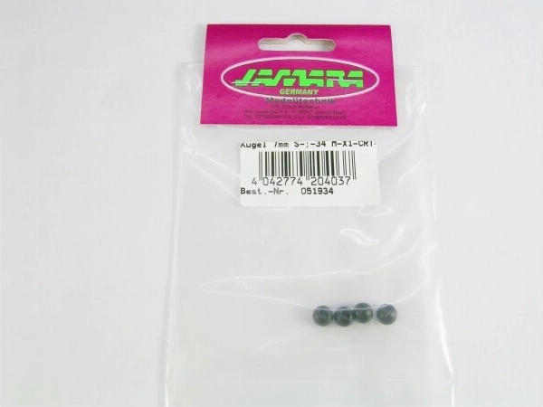 Schwarze JAMARA-Stahlkugeln, 7 mm, 4 Stück