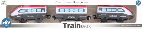 Schnellzug mit magnetischen Waggons und Batterie