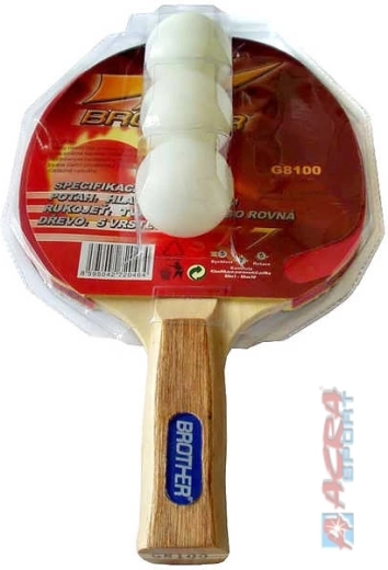 Tischtennisschläger Acra Brother 2-star + 3 Bälle