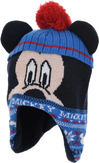 Kinder-Mütze Mickey Mouse mit Fleece-Futter