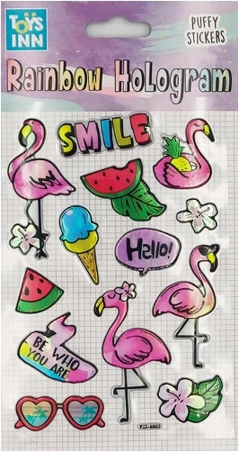 Holografische Smile-Aufkleber – Regenbogeneffekt