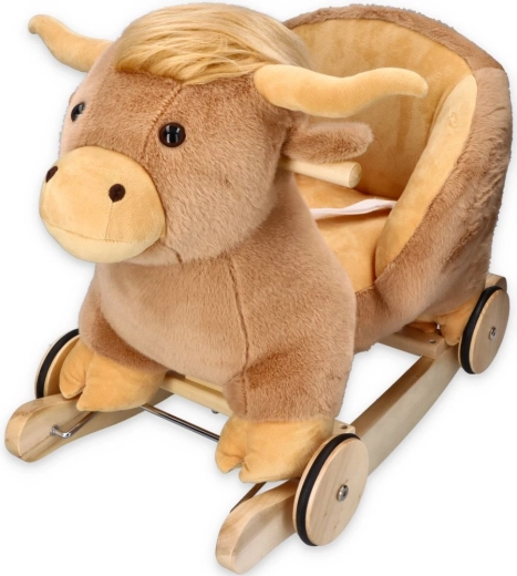 Adam Toys Schaukel-Kuh mit Rollen und Sitz