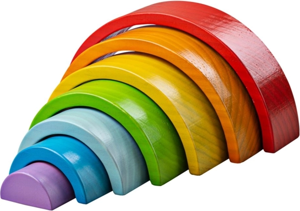 Kleine Holz-Regenbogen-Steckspiel BIGJIGS BABY