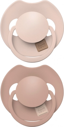 Dynamischer Silikonschnuller LOVI PRIME 6–18 Monate, 2 Stk., Nude/Blush