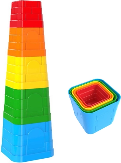 Kubus Baby quadratische Stapelpyramide, 5 Teile