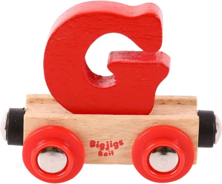Bigjigs Rail hölzerner Waggon - Buchstabe G
