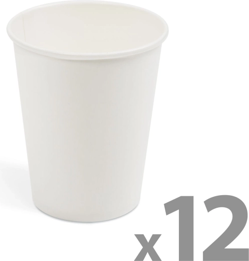 Weiße Pappbecher 2,5 dl, 12 Stück