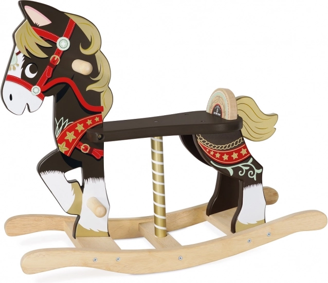Le Toy Van Petilou Schaukelpferd für Kinder – braun, aus Holz