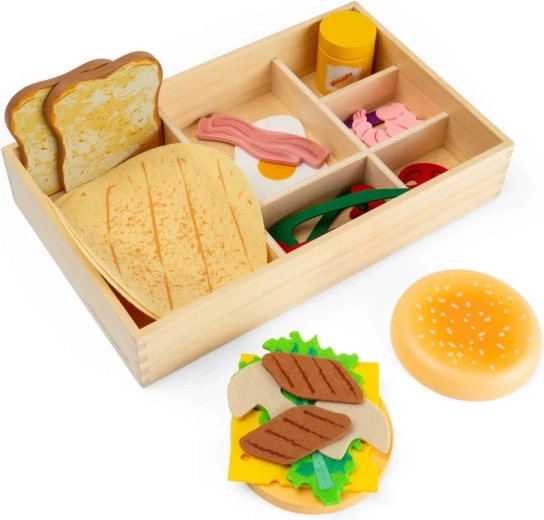 Bigjigs Toys Delikatessen-Set aus Holz in einer Box