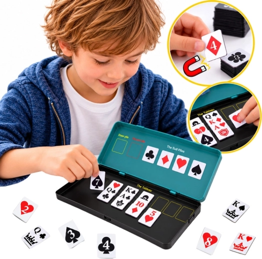 Magnetisches Karten-Solitaire für einen Spieler