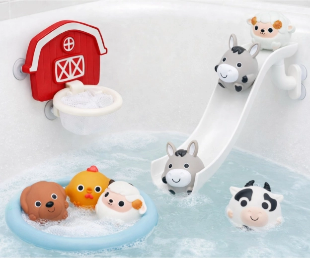 Rutsche und Wasserrinne für endlosen Spaß