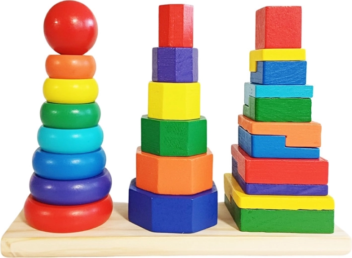 Holzpyramiden – Logikspiel für Kinder ab 3 Jahren