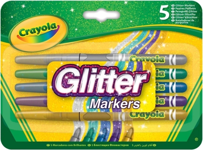 Crayola abwaschbare Glitzerstifte, 5 Farben