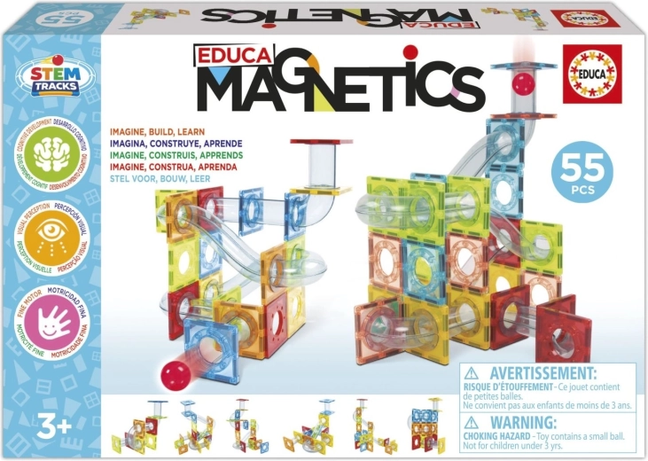 Educa Magnetics STEM magnetische Kugelbahn, 55 Teile