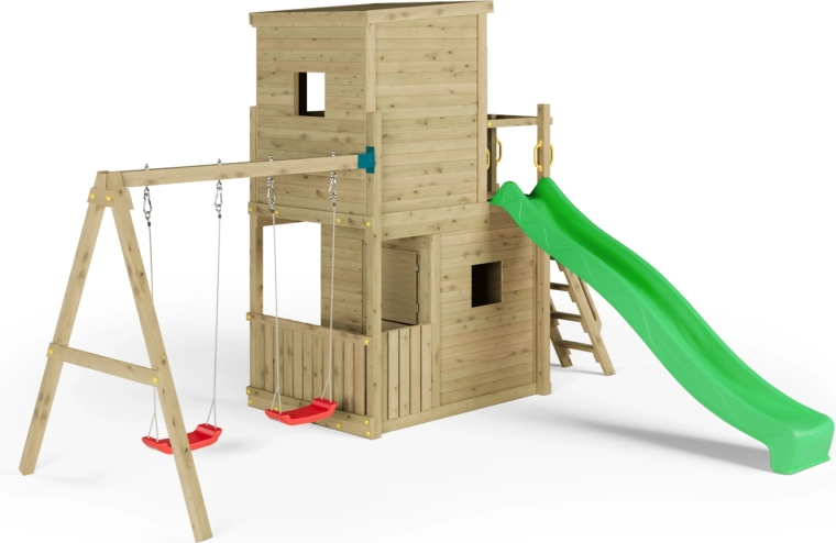 Erhöhtes Häuschen mit Holzdach