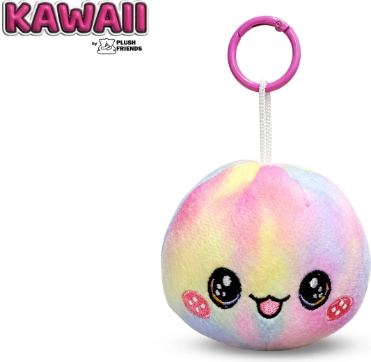 Plush Friends Kawaii regenbogenfarbener Plüsch-Schlüsselanhänger Bao-Knödel 8 cm