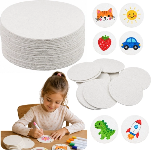 3D-Malpapierkreise aus Holzzellstoff DIY 6 cm (20 Stk.)