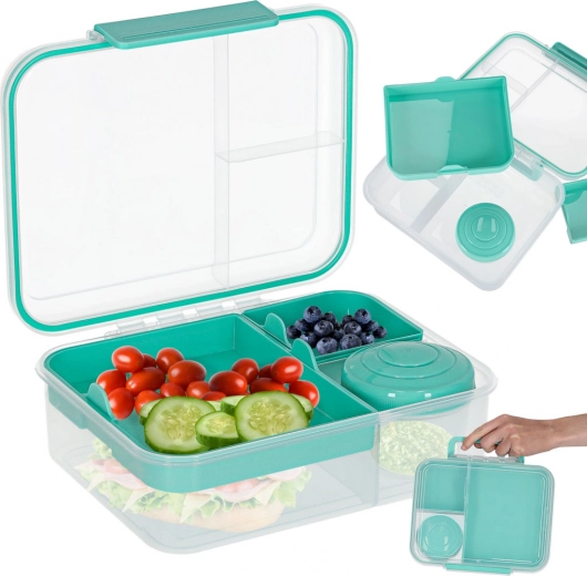 Lunchbox mit Fächern 2200 ml, mint