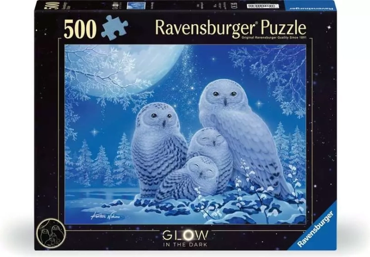 Ravensburger Leuchtpuzzle „Eulen im Mondschein“ – 500 Teile
