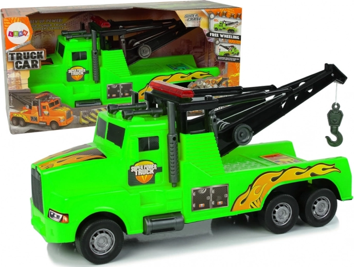 Kunststoff-Abschleppwagen mit Seilwinde 1:10, grün
