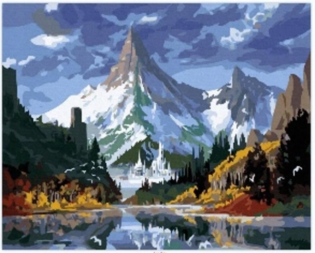 Norimpex Malen nach Zahlen Schloss in den hohen Bergen 40 × 50 cm