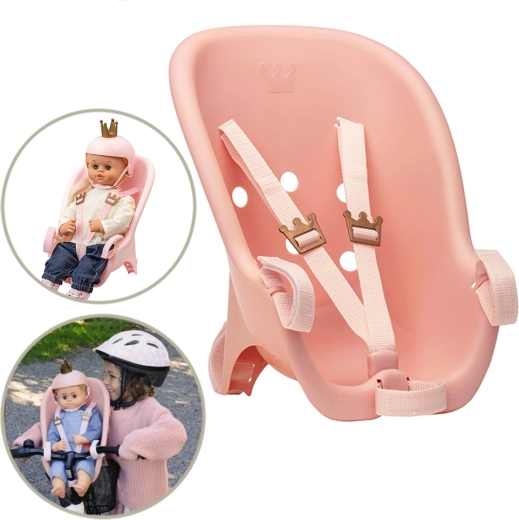 Sicheres Anschnallen der Puppe