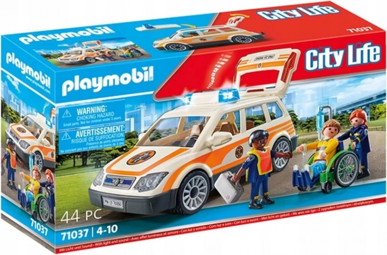 City Life Rettungswagen mit Figuren sowie Licht und Sound
