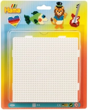 Bügelperlen-Pegboards HAMA – verbindbare Quadrate, Set mit 4 Stück