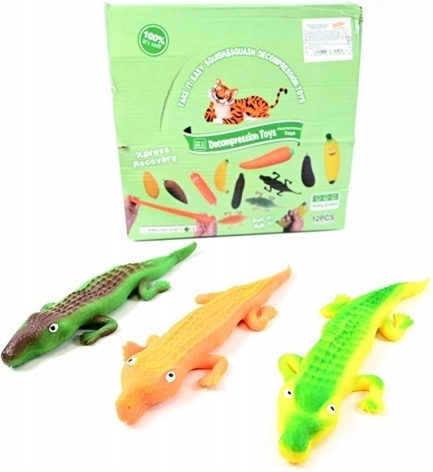 Squishy-Krokodil – Anti-Stress-Quetschspielzeug (12 Stk. im Display)
