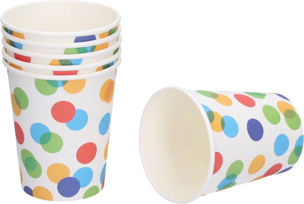 Partybecher mit Punkten 250 ml, 6 Stk