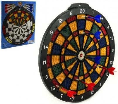 Dartscheibe 40 cm mit 6 Pfeilen