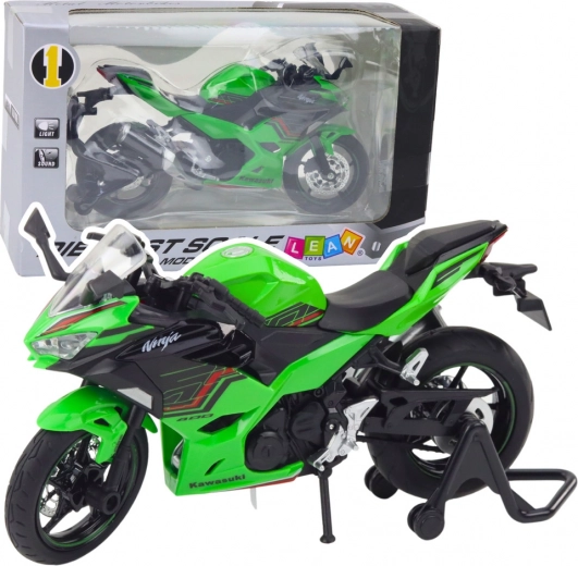 Metall-Sportmotorrad grün 1:12