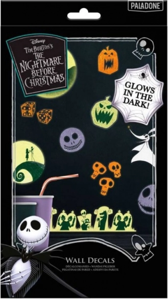 Weihnachtslichter mit Stickern von Nightmare Before Christmas