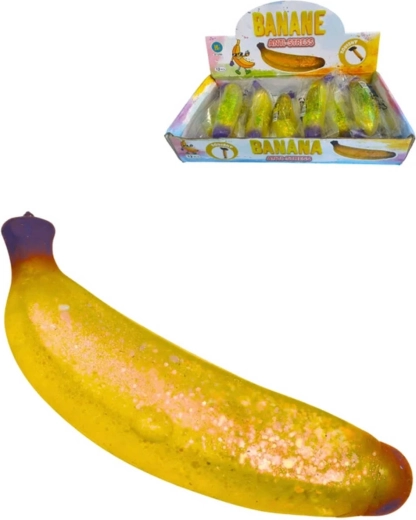 Glitzernde Anti-Stress-Quetschbanane, dehnbar – 1 Stück
