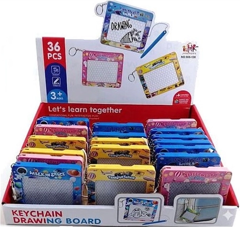 Mini-Zaubertafel als Schlüsselanhänger 7,5 × 8,5 cm – 1 Stück