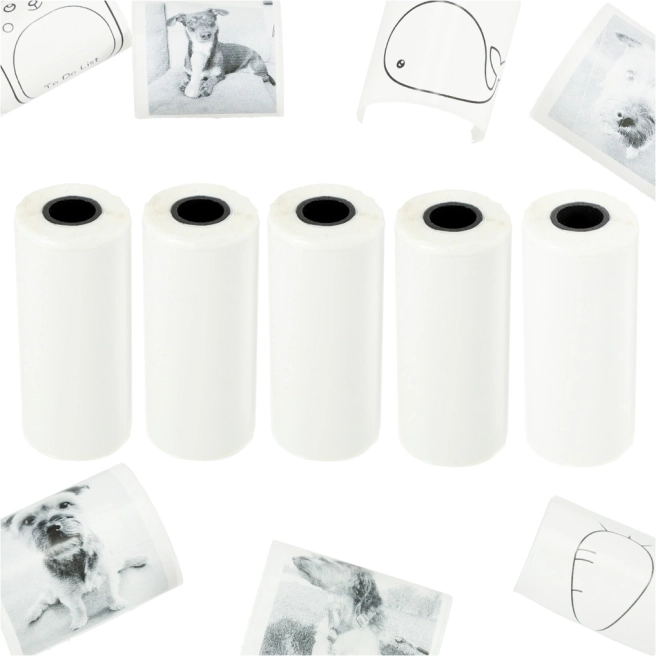 Thermopapier für Mini-Drucker, selbstklebende Ersatzrollen