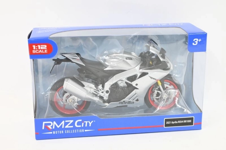 Motorradmodell RMZ Hobby Aprilia RSV4 1:12 silber